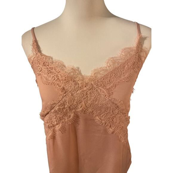 Lush Lace Trim V-neck Camisole Ballet Pink Size XSmall Balletcore Feminine - Picture 3 of 7